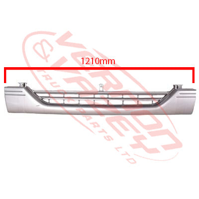1684099-42 - GRILLE - CENTRE - WIDE - SILVER - 2 BAR - NISSAN MK/LK/PK 1994- AFTERMARKET