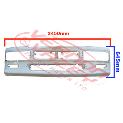 3081090-14 - FRONT BUMPER - 2450 x 645mm - ISUZU GIGA CVR/CXZ/CXM/EXR 1997- AFTERMARKET