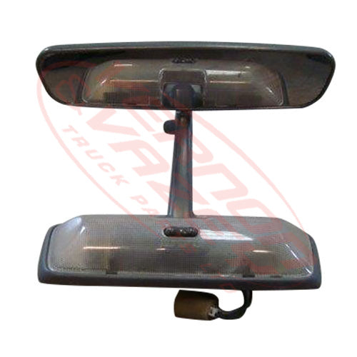 3097016-91S - INTERIOR REAR VIEW MIRROR - W/LARGE LAMP - ISUZU ELF NPR/NRR/NKR/NHR 1994- GENUINE RECYCLED