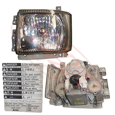 3097294-03S - HEADLAMP - L/H - W/POWERPACK & MANUAL ADJUSTER - ISUZU NKR/NPR 2009- GENUINE RECYCLED