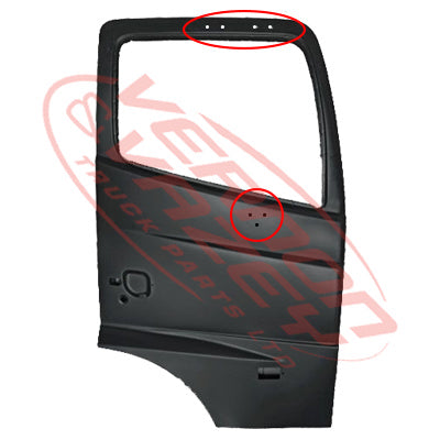 3186210-04 - FRONT DOOR - R/H - SHELL - W/MIRROR HOLES - HINO 700 2002- AFTERMARKET