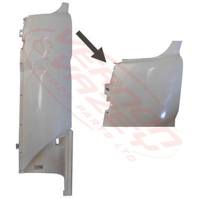 3186224-01 - FRONT CORNER PANEL - L/H - W/O MIRROR - HINO 700 2002- AFTERMARKET