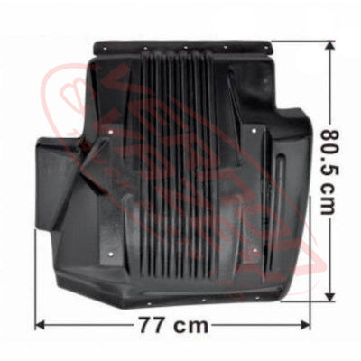 3191052-02 - MUDGUARD - R/H - REAR - WIDE - HINO RANGER PRO FC/FD/FG/FM 2002- AFTERMARKET
