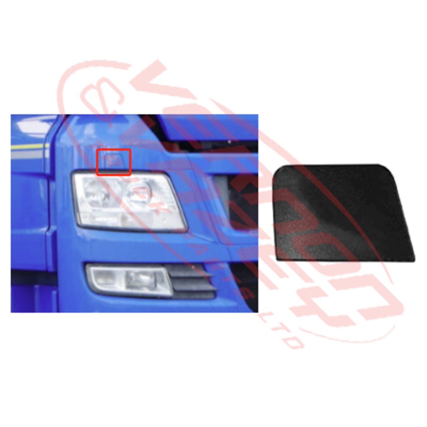 3310090-22 - FRONT BUMPER UPPER COVER - R/H - MAN TGX 2008- VERSION 1