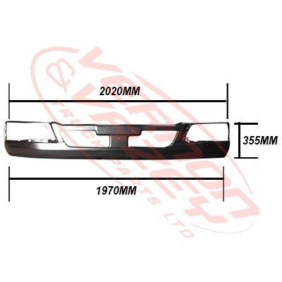 3787190-16 - FRONT BUMPER - N/CAB - W/O FOG LAMP - 355MM DEEP - MITSUBISHI FIGHTER 2006- H/L IN BUMPER AFTERMARKET