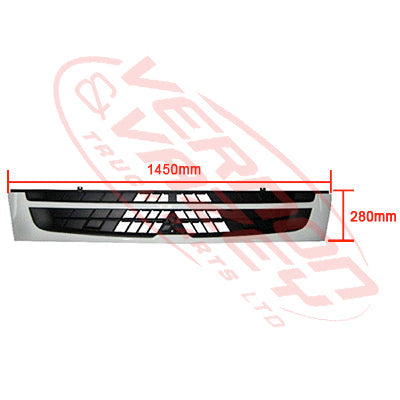 3787199-01S - GRILLE - NARROW - SINGLE BAR TYPE - MITSUBISHI FIGHTER 2006- GENUINE RECYCLED