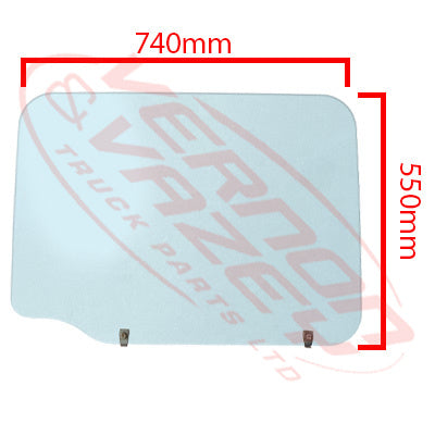 3798110-85S - GLASS - REAR DOOR - DBLE CAB - L/H - MITSUBISHI CANTER FE7/FE8 2005- GENUINE RECYCLED