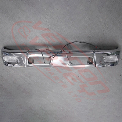 3798290-09S - FRONT BUMPER - NARROW - 225MM DEEP - CHROME - COMPLETE - MITSUBISHI CANTER FE 2011- GENUINE RECYCLED