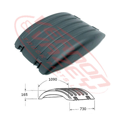 6592052-01 - REAR MUDGUARD - TOP - MIDDLE - L=R - SCANIA P/R TRUCK - 1997-