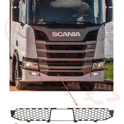 6594199-39 - GRILLE - LOWER - LOWER MASH WITH RADAR HOLE - SCANIA R TRUCK - 2017-