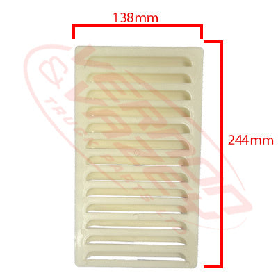 AIR OUTLET GRILLE VENT - SHUTTER TYPE - 244X138X14 - UNIVERSAL - ALL MAKES/MODELS - AV-244X138X14