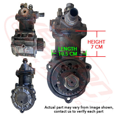 HN-AIRCOM-EM100-01S - HINO ENGINE PARTS - AIR COMPRESSOR - WATER COOLED - SINGLE CYLINDER TO SUIT HINO EM100