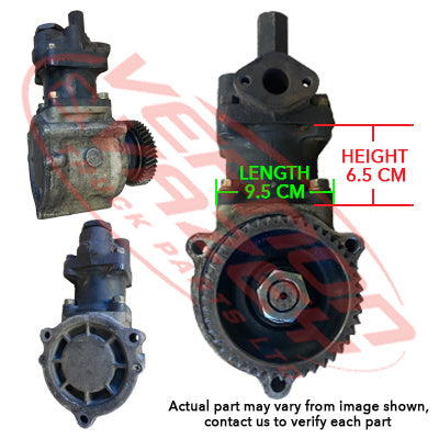 AIR COMPRESSOR - WATER COOLED - SINGLE CYLINDER - HINO H06CT/H07CT - HN-AIRCOM-H06CT-02S