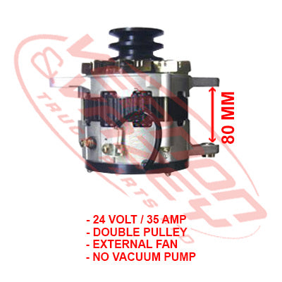 ALTERNATOR - 24V - 35 AMP - HINO H07CT/H07D/W06E - HN-ALT-H07CT-01S