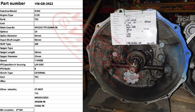 GEARBOX - HINO 33111-2422 - HN-GB-2422