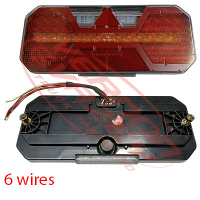 LED-TRUCK-28 - LED TRUCK REAR LAMP - R/H - WITH LICENCE PLATE LIGHT - UNIVERSAL - ALL MAKES AND MODELS