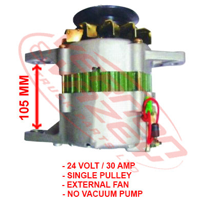 ALTERNATOR - 24V - 30 AMP - MITSUBISHI 6D15 - MS-ALT-6D15-01S