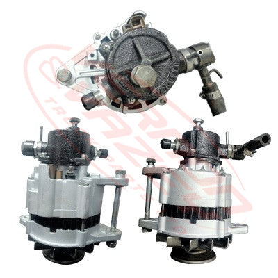 NS-ALT-FD42-S - NISSAN ENGINE PARTS - ALTERNATOR - 24V - 40 AMP - EXT FAN - SINGLE PULLEY TO SUIT NISSAN FD42 - WITH VACUUM PUMP