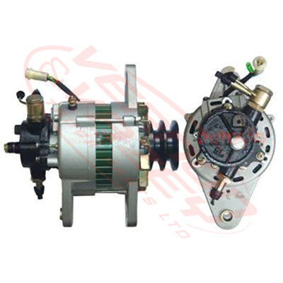NS-ALT-PE6A - NISSAN ENGINE PARTS - ALTERNATOR - 24V - 50 AMP - EXT FAN - DOUBLE PULLEY TO SUIT NISSAN PE6A - W/ VACUUM PUMP