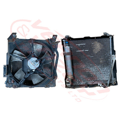 NS-GE13-ACCON-01S - NISSAN ENGINE PARTS - AIRCON CONDENSER - WITH COMPLETE FAN TO SUIT NISSAN GE13