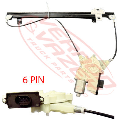 1010060-01 - WINDOW REGULATOR - L/H - WITH MOTOR - 6 PIN PLUG - DAF CF 85  2003-2019