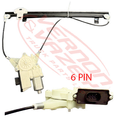 1010060-02 - WINDOW REGULATOR - R/H - WITH MOTOR - 6 PIN PLUG - DAF CF 85  2003-2019