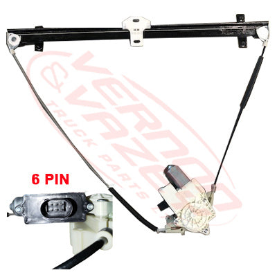 1021060-01 - WINDOW REGULATOR - L/H - W/MOTOR - 6 PIN PLUG - DAF XF105