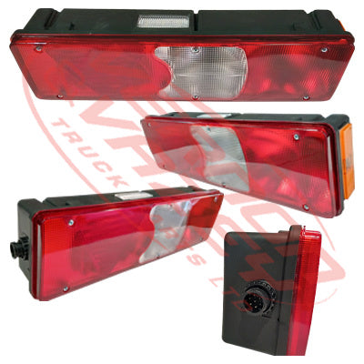1687098-01 - REAR LAMP - L/H - CLEAR/RED - 7 PINS - W/NUMBER PLATE LIGHT - NISSAN QUESTER 2013-