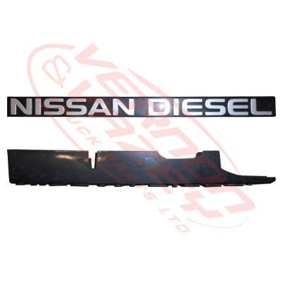 1688599-62S - GRILLE - BADGE - NISSAN DIESEL - 340MM X 25MM - NISSAN QUON 2006- GENUINE RECYCLED