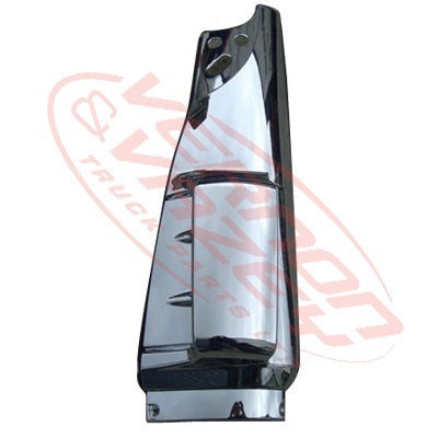3081024-07 - FRONT CORNER PANEL - L/H - W/VENTS - CHROME - 2000-2010 - ISUZU GIGA CVR/CXZ/CXM/EXR 1997-