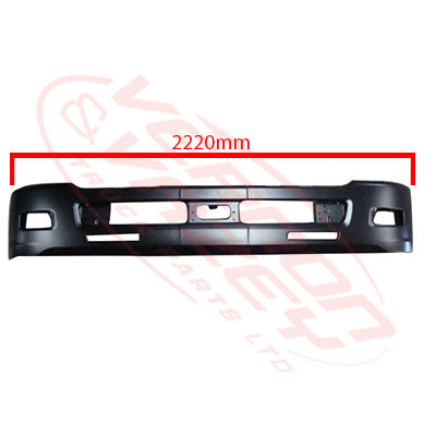 3092090-10 - FRONT BUMPER - WIDE CAB - 380MM DEEP - BLACK - ISUZU FRR/FSR/FTR/FVR 2008 - H/L IN CORNER PANEL AFTERMARKET