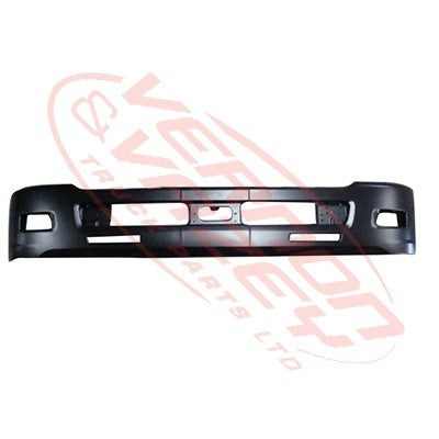 3092090-10 - FRONT BUMPER - WIDE CAB - 380MM DEEP - BLACK - ISUZU FRR/FSR/FTR/FVR 2008 - H/L IN CORNER PANEL