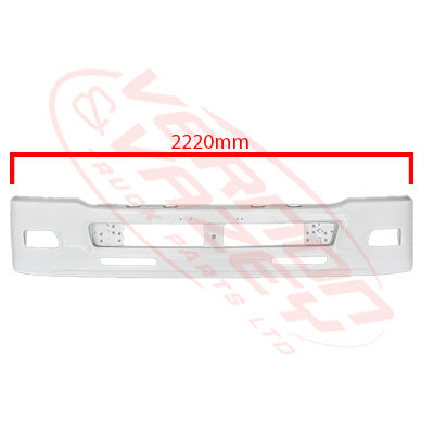 3092090-11 - FRONT BUMPER - WIDE CAB - 380MM DEEP - WHITE - ISUZU FRR/FSR/FTR/FVR 2008 - H/L IN CORNER PANEL AFTERMARKET
