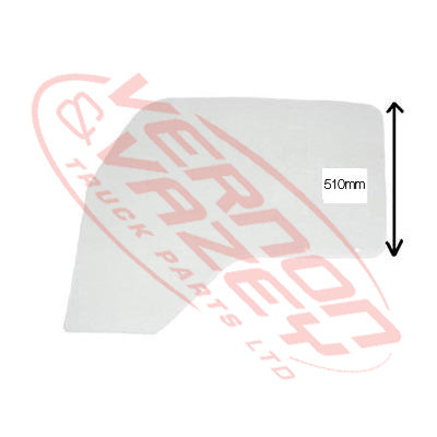 3097110-82s - GLASS - FRONT DOOR - L/H - LOW ROOF - ISUZU ELF NKR/NPR/NQR 2004- GENUINE RECYCLED