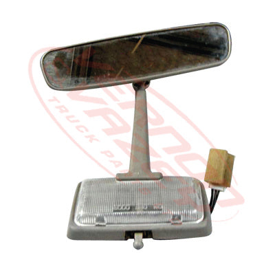 3097016-90S - INTERIOR REAR VIEW MIRROR - W/SMALL LAMP - ISUZU ELF NPR/NRR/NKR/NHR 1994- GENUINE RECYCLED
