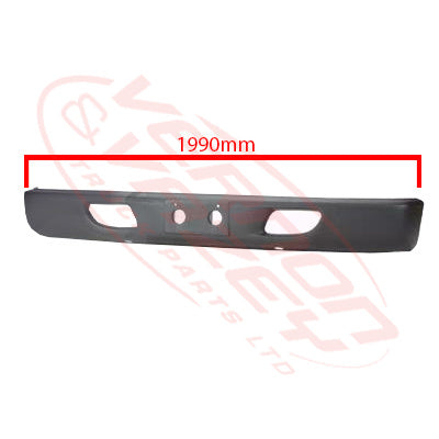 3097090-00 - FRONT BUMPER - WIDE - BLACK - W/O FOG HOLE - ISUZU ELF NPR/NRR/NKR/NHR 1994- AFTERMARKET