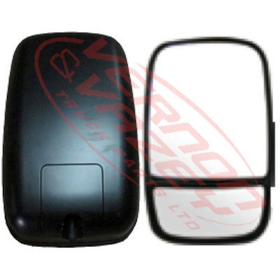 3097016-40 - MIRROR HEAD - L/H=R/H - SPLIT GLASS - 30mm BALL - ISUZU ELF NPR/NRR/NKR/NHR 1994-