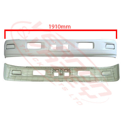 3097290-00S - FRONT BUMPER - WIDE - W/FOG LAMP COVER - WHITE - ISUZU NKR/NPR 2009- GENUINE RECYCLED