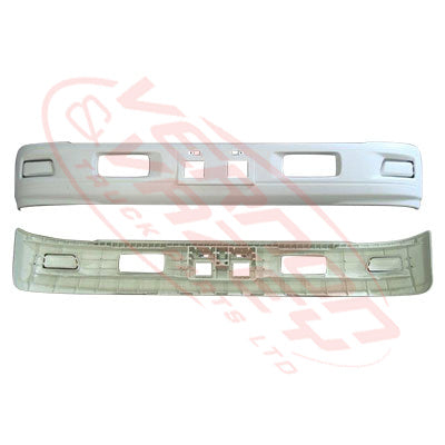 3097290-00S - FRONT BUMPER - WIDE - W/FOG LAMP COVER - WHITE - ISUZU NKR/NPR 2009- GENUINE RECYCLED