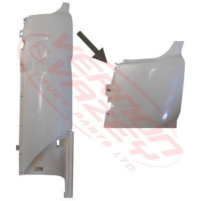 3186224-01S - FRONT CORNER PANEL - L/H - W/O MIRROR - HINO 700 2002- GENUINE RECYCLED