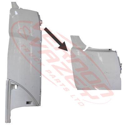 3186224-06S - FRONT CORNER PANEL - R/H - W/PILLAR MOUNTED MIRROR ARM - HINO 700 2002- GENUINE RECYCLED