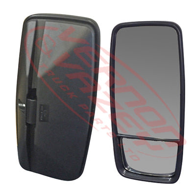 MIR-1675-5L - MIRROR - 430MM X 200MM - SPLIT GLASS - L/H - 18MM BAR - UNIVERSAL