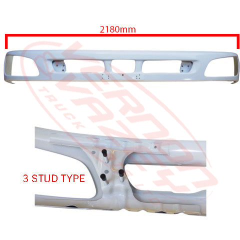 3191090-01 - FRONT BUMPER - WIDE - 3 STUD - HINO RANGER PRO FC/FD/FG/FM 2002- AFTERMARKET