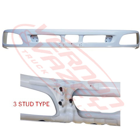 3191090-01S - FRONT BUMPER - WIDE - 3 STUD - HINO RANGER PRO FC/FD/FG/FM 2002- GENUINE RECYCLED