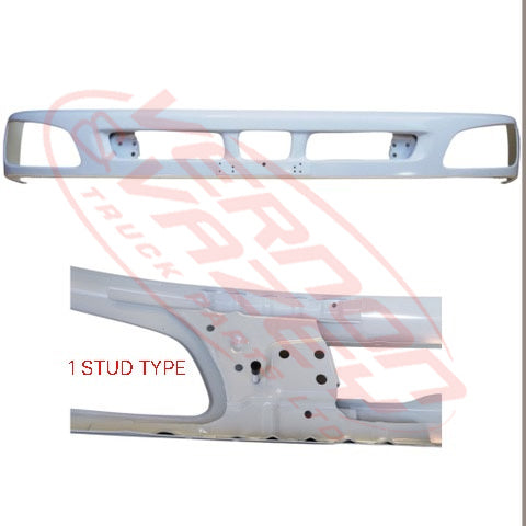 3191090-15S - FRONT BUMPER - WIDE - SINGLE STUD - 2010- - HINO RANGER PRO FC/FD/FG/FM 2002- GENUINE RECYCLED
