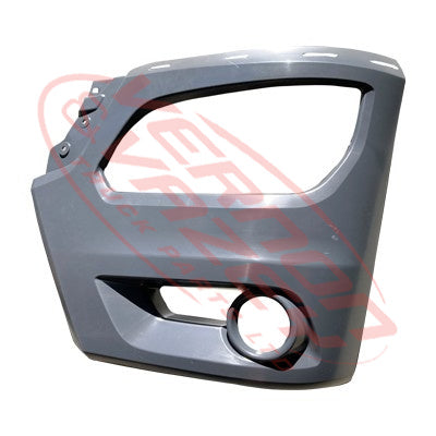3192090-75G - FRONT BUMPER END - L/H - HIGH - W/HOLE FOR UPPER TRIM - HINO RANGER 500 2015- GH GENUINE RECYCLED