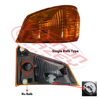 3192097-01 - CORNER LAMP - L/H - 1 BULB TYPE - HINO RANGER 500 2015- FM / GH AFTERMARKET