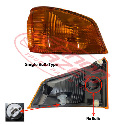 3192097-02 - CORNER LAMP - R/H - 1 BULB TYPE - HINO RANGER 500 2015- FM / GH AFTERMARKET