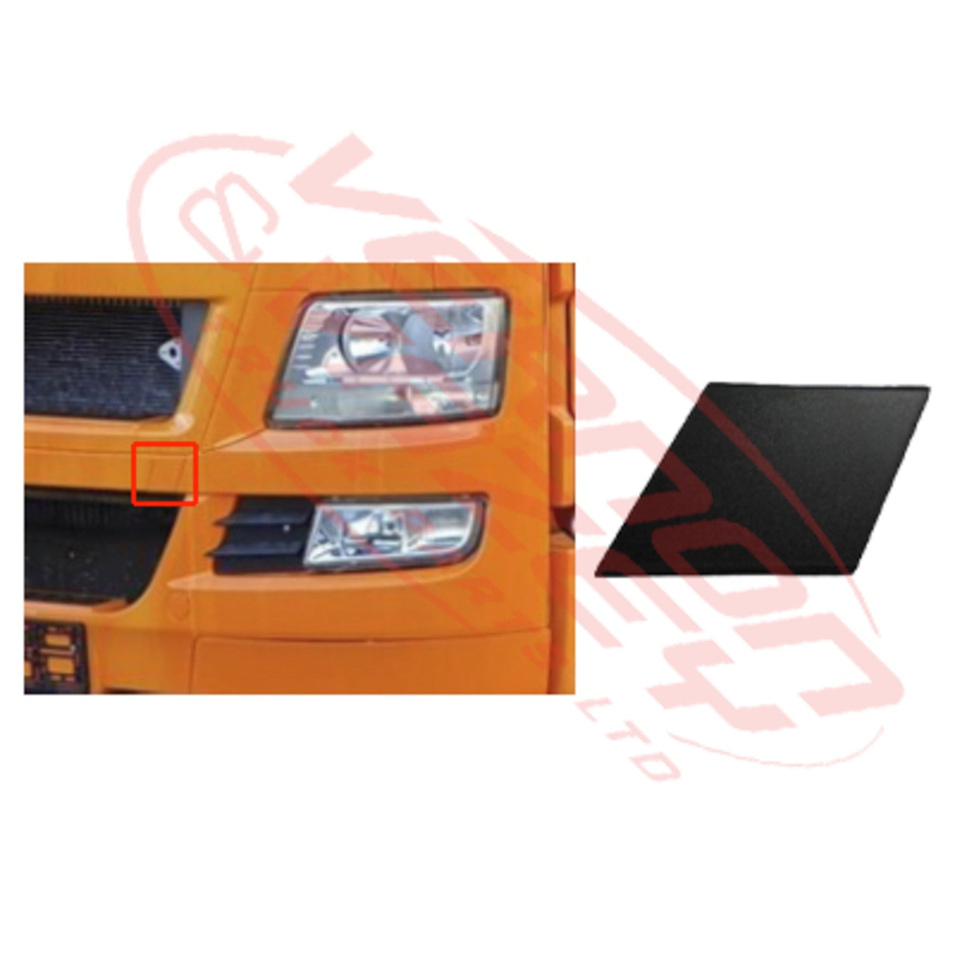 3310090-23 - FRONT BUMPER LOWER COVER - L/H - MAN TGX 2008- VERSION 1