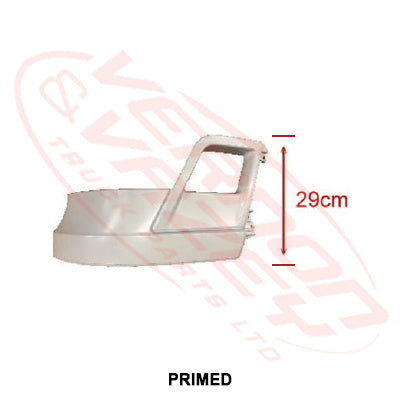 3575391-28 - FRONT BUMPER END - R/H - 29cm HIGH - PRIMED - MERCEDES BENZ ACTROS - MP4 - (SUIT TEAR DROP HEADLAMP TYPE)